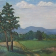 Pohľad na Kraví a Kuní horu (Olej na plátne, 56x43cm)
